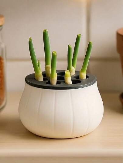 Bộ dụng cụ trồng tỏi và hẹ thủy canh, bộ nắp đen trắng, dễ nhận biết và tái sử dụng. Hộp trồng không cần đất, thao tác đơn giản, thu hoạch liên tục. Chậu trồng tỏi tái sử dụng được quanh năm.