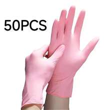 2/20/50/100只装 淡粉色一次性丁腈手套 | 非医用，不含乳胶，无粉，左右手通用，轻便，适用于清洁、宠物美容、美甲、浴室、家居等用途 - 淺粉紅色 - 查看 18