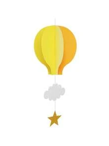1/3/5/10 pièces Décorations de fleurs de montgolfière de couleur aléatoire, convient pour baby shower, célébration d'anniversaire, décoration de jardin, décoration de maison, décorations de montgolfière 3D suspendues, convient pour la décoration de fête en plein air, mariage - Multicolore - Voir 10
