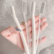 4件套眉毛修剪器，防刮剃刀，适用于眉毛和面部毛发修剪、唇部脱毛、化妆，价格实惠，可用于房间装饰、梳妆台、旅行、卧室、化妆配件、眉毛剃刀、价格实惠、圣诞礼物、化妆品、化妆工具、廉价商品、礼物、送给她的礼物 - 查看 1