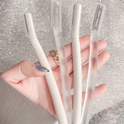 4pcs Eyebrow Trimmer, Anti-Scratch Razor, Suitable For Eyebrow And Facial Hair Grooming, Lip Waxing, Makeup, Affordable Price, Room Decor, Vanity, Travel, Bedroom, Makeup Accessories, Eyebrow Razor, Affordable Price, Christmas Gift, Cosmetics, Makeup Tools, Cheap Goods, Gift, Gift For Her