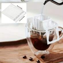 200pcs Disposable Coffee Filter Bags With Handles, Easy To Carry, Leak-Proof, High-Quality Design, Suitable For Home, Office, Commercial Coffee Machines And Tea Brewing, Essential Coffee Accessories And Supplies - Coffee and Tea Filters - View 3