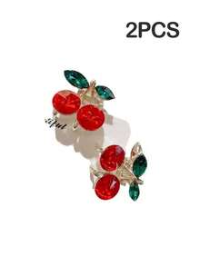10pcs/4pcs/2pcs/1pc Cherry Pattern Cute Mini Hair Clips, Hair Claws, Delicate Hair Accessories, Mini Bangs Clips, Party Favors, Suitable For Everyday Wear - Multicolor - View 15