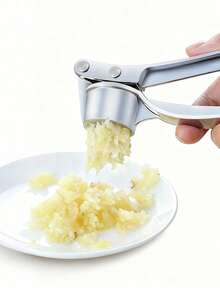 1/2件装金属蒜蓉压榨器，厨房工具，专业手动蒜蓉器，蒜姜压榨器，蔬菜切碎器/蒜蓉器和去皮器/调味香料工具/家居必备/厨房/婚礼/情人节/复活节 - 彩色 - 查看 2