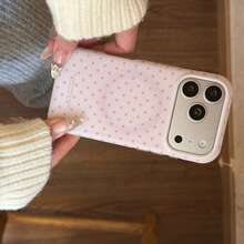 极简磁吸哑光纯粉色波点手机壳，兼容 17 Pro Max、16 Pro Max、15 Pro、14、13，可爱时尚，女生必备 - 粉色 - 查看 6