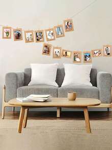 21件/套 - 牛皮纸悬挂式相框，创意牛皮纸照片框，纸质相框，非常适合悬挂照片和制作展示横幅，用于展示4x6英寸照片，相框，照片墙，组合套装 - A - 查看 3