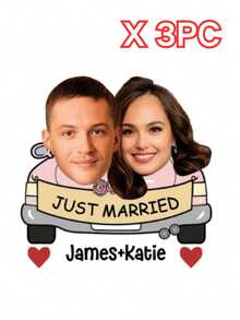 1/3/5pcs Custom Creative Wedding Keychain With Personalized Acrylic Photo Portrait - Customize Couple Photos And Text, Personalized Photo Keychains, Wedding, Anniversary, Valentine's Day Gifts - Multicolor - View 25