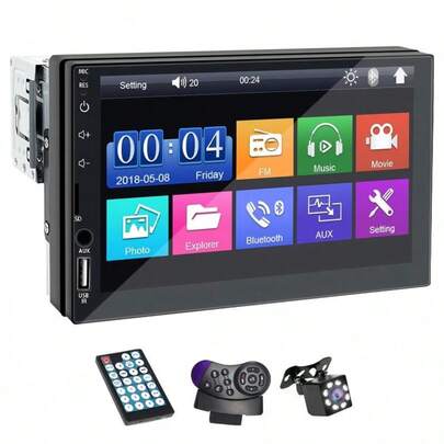 7 Inch Car MP5 Radio 1 Din Multimedia Player Touch Screen Mirror Link Aux-Input Wireless FM HD Universal Stereos For Car