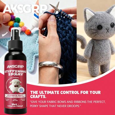 30ml/120ml Fabric Shaping Spray, DIY Crochet Knitting Shaping, Craft Shaping, Home Decor Shaping, Shoe Shaping, Fabric Shaping, Long-Lasting Shaping Spray