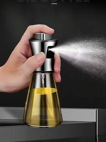 Stainless Steel Mist Sprayer Bottle, Glass Oil Sprayer For Kitchen, Cooking, BBQ Oil Control - View 3