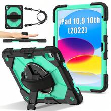 1pc 3-In-1 Anti-Drop Design, Adjustable Shoulder Strap, PC+Silicone Material, 360° Rotatable Handgrip Stand, Sturdy Protective Case Suitable Compatible With Ipad 11th (A16) 2025, 10th 2022, Galaxy Tab A11+ 2025/A9 Plus, Fashionable And Ideal For Gifts And Awards. - Multicolor - View 79