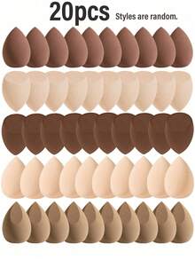 50pcs-2pcs/Set Makeup Sponge, Multicolor Makeup Sponge For Liquid, Cream, And Powder, Latex-Free Dual Use Foundation Concealer For All Skin Types - Multicolor - View 12