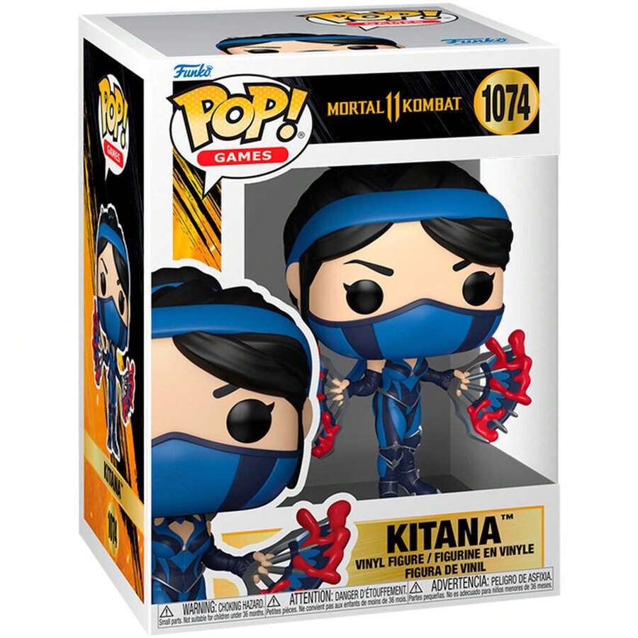 Funko POP 遊戲《真人快打11》 - Kitana 手辦 #1074 - 9厘米收藏級乙烯基人偶 - 蒙面戰士,手持戰鬥扇 - 官方產品 - 收藏家禮物 - 西班牙大陸地區24/48小時免費送貨 ✅ - 選項 1 - 查看 1