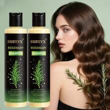 两瓶迷迭香草本洗发水和护发素。富含迷迭香、茶树和草本精华，可激活毛囊，使头发更浓密，温和清洁，滋润秀发，并控制油脂分泌。质地轻盈不油腻，适合所有发质，是馈赠佳品。 - 2PCS - 查看 2