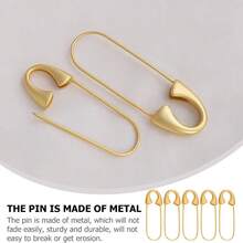 2/5枚装重型安全别针胸针别针金属弹簧锁缝纫工艺品制作，适用于衣服、帽子、裙子、服装DIY珠宝胸针别针 - 多色 - 查看 9