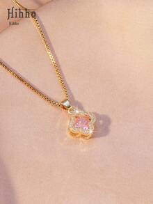 Hihho 1件欧美优雅四叶草吊坠项链，个性化设计，适合女性日常佩戴，情人节和感恩节礼物 - 四葉草 - 查看 14