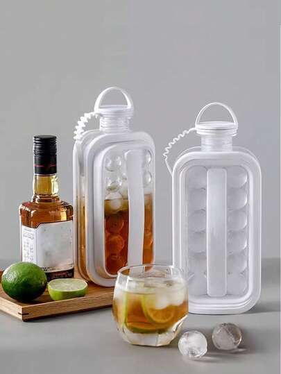 Household Ice Cube Tray, Dual-Use Press-Type Ice Cube Mold, Refrigerator Ice Storage Box, Ice Maker Tool, Easy Demold, For Food Use