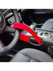 1pc Universal Car Steering Wheel Lock - Seatbelt Buckle Anti-Theft Lock, Comes With 3 Keys, Heavy Duty Safety Tool For Truck/SUV/Van/RV Drivers - Multicolor - View 6