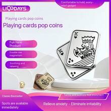 扑克牌拍击硬币，AK减压玩具，解压小工具 - 彩色 - 查看 4