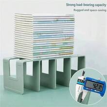 Macaron Style Minimalist Desktop Book Stand, Student Reading Storage Rack, Acrylic 4-Slot Office Book Holder - Macaron Bookend - View 6