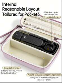 1 buah Tas Penyimpanan Portabel untuk DJ Pocket 3/Strip Penyimpanan Catok Rambut - Kotak Penyimpanan Pelindung EVA dengan Pegangan - Tahan Lama, Perangkat Elektronik Tidak Termasuk - MultiWarna - View 1
