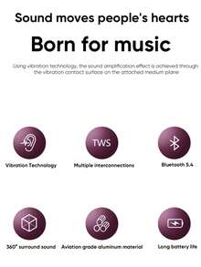 Nebunovo Bone Conduction Buzzer Bluetooth Speaker, Turns Any Object With Space Into A Speaker. Humbird Wireless Portable Subwoofer Sound Travel Speaker - Multicolor - View 4