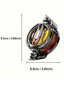 紧凑型手机散热器，兼容安卓和iOS系统，小巧的USB供电手机散热工具，时尚便捷的散热配件，配有夹子和磁性薄膜附件 - 芥末黃 - 查看 4