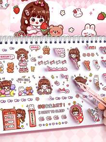20pcs/Set (Approx. 1000pcs) Bullet Journal Stickers, Suitable For Decorating Planner, People Themed Scrapbooking Stickers, Washi Tape Storage Book School Supplies - 1 Set - View 13