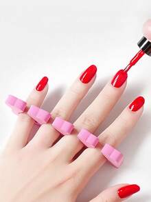 10/50/100 Stücke Fingertrenner, Zehentrenner, Nagelstützen, Maniküre-Werkzeuge, rosa Herzdesign, geeignet für Maniküre, Pediküre und Nagelkunst, bequeme Schaumstoff-Fingertrenner, Geschenk zum Schulanfang, Nagelkunst-Werkzeuge, Raumdekoration - Verschiedenfarbig - Übersicht 7