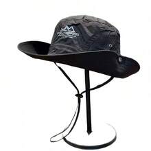 男女通用户外徒步钓鱼西部牛仔帽，速干防晒宽檐休闲渔夫帽 - 米白 - 查看 9