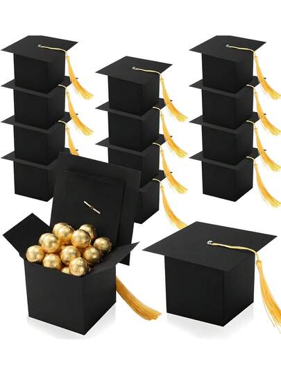 10pcs 2026 Graduation Candy Boxes, Graduation Gift Boxes, Graduation Decor Party Favor Boxes, Graduation Cap Boxes, 2026 Graduation Party Supplies, Ceremony Party, Ceremony Party Small Chocolate Boxes