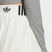 Adidas Originals Women's ORIGINALS BUBBLE SKIRT, Celebrity Same Style Classic Sports Pleated Mini Skirt With Lining KD8123 - White - View 3