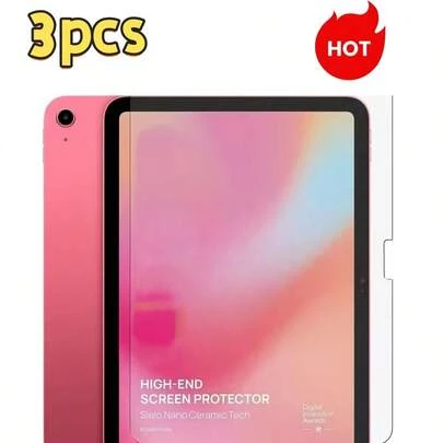 3pcs Tempered Glass Screen Protector, Compatible With Tab P11/P12/M7/M9/M10/M11/Yogo Tab 11/K10 Tablets, Easy Installation, High-Definition Anti-Scratch Screen Protective Film, Compatible With 5/6/7/8/9 10.2/10.5", Air 1/2/3/4/5 10.9", Mini 1/2/3/4/5/6, Pro 11 1/2/3 9.7", Pro 12.9" (2015-2024-2025), Essential Screen Protection For Series