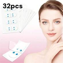 40/32/20/8 piezas Cinta para levantamiento facial, Máscaras faciales de elevación y tensado instantáneo, Cintas para levantamiento facial invisible, Pegatinas para eliminar arrugas, Tiras reafirmantes sin costuras de color beige claro para reducción de arrugas en los ojos y papada doble - Multicolor - Ver 11