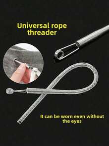 5PCS Bendable Guide Tip Drawstring Tool, Multifunctional Spring Loaded Inserter, For Clothing Elastic Bands Lace Ribbon Assistance Waistband Stringer, DIY Helper, Home Essentials Kit, Christmas Gift Women Steel Spring Flexible - Long - View 1
