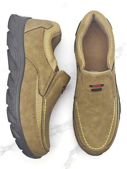 男士舒适休闲乐福鞋，户外徒步登山休闲鞋，轻便透气运动鞋