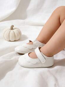 Infant/Toddler Girls' Mary Jane Shoes, PU Leather Soft Bottom Anti-Slip Princess Dress Shoes With Bow, Wedding Party Anti-Slip Princess Wedding Dress Shoes - White - View 9