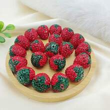 2/5/10/20pcs Red Clay DIY Handmade Jewelry Making Beads - Red - Strawberry - View 8