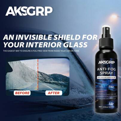 1 Bottle Long-Lasting Anti-Fog Spray, Waterproof Durable Coating, For Car Windshield Mirror Window, Bathroom Glass Mirror, Eyeglasses Helmet Lens, Phone Screen Multi-Purpose Anti-Fog Protection
