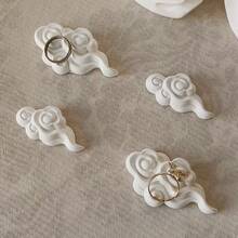 创意石膏火焰首饰展示架，中式吉祥云朵摄影道具，适用于客厅、卧室、婚礼、派对、圣诞节、万圣节、复活节、感恩节、斋月等场合，是生日、乔迁之喜的完美礼物，设计优雅 - 彩色 - 查看 3