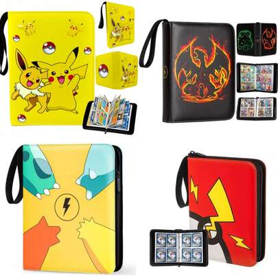 pokemon 卡片收藏册，口袋妖怪宠物收藏册，可容纳400张卡片（不含卡片）