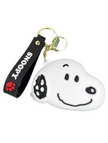 1pc Creative Cartoon Snoopy Wallet Keychain, Cute White Dog Keyring Pendant, Unisex Accessory, Random Style - Multicolor - View 8