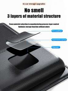 1个汽车后备箱收纳袋，可折叠车载货物整理盒，多功能后备箱整理容器 - 黑色 - 查看 4