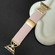 1pc Upgrade Braided Band With Mag Clasp Compatible With Apple Watch Dial Of 38mm 40mm 41mm 42mm 44mm 45mm 46mm 49mm Women Men, Adjustable Soft Nylon Solo Loop Compatible With IWatch Series 11 10 9 8 7 6 5 4 3 Ultra 3 2 1 SE, Four Leaves Clover Strap - 42(Series 3 2 1)/44/45/46/49MM - View 15