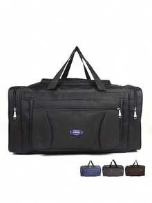 Unisex Large Capacity Travel Duffel Bag Multi Zipper Pockets Weekender Overnight Bag With Shoulder Strap Gym Sports Carry On Luggage For Men Women - Grey - View 9