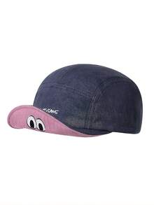 1pc Vintage Quirky Flap 5-Panel Hat, Casual Soft Brim Workwear Baseball Cap For Women - A - View 10