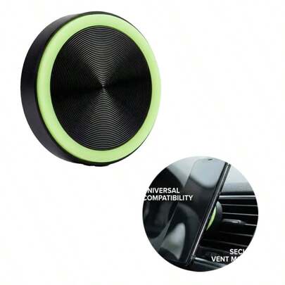 Glow-In-The-Dark Magnetic Phone Holder, Strong Magnetic Adsorption Stable, Luminous Ring Visible At Night, Universal For Car Dashboard, Minimalist Portable Car Navigation Bracket