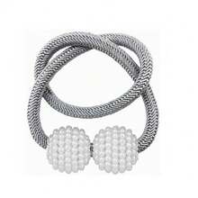 Magnetic Curtain Tiebacks Tie Backs Buckle Clips Holdbacks Ball For Curtain - 1 Silver Piece - View 1