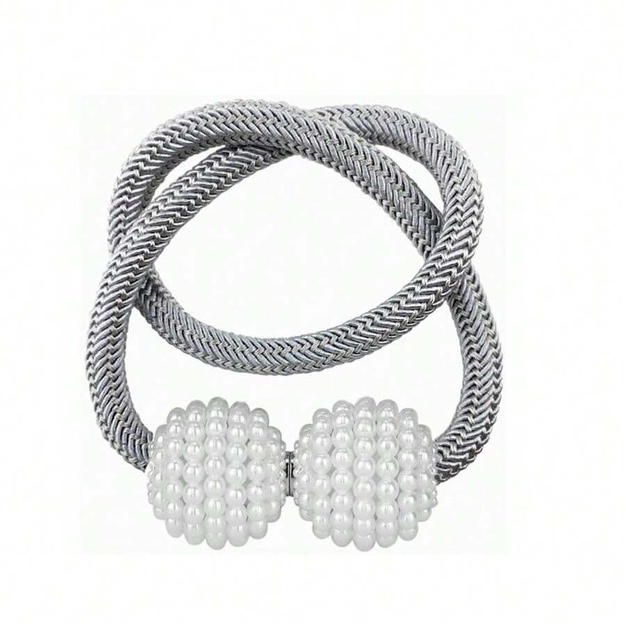 Magnetic Curtain Tiebacks Tie Backs Buckle Clips Holdbacks Ball For Curtain - 1 Silver Piece - View 1