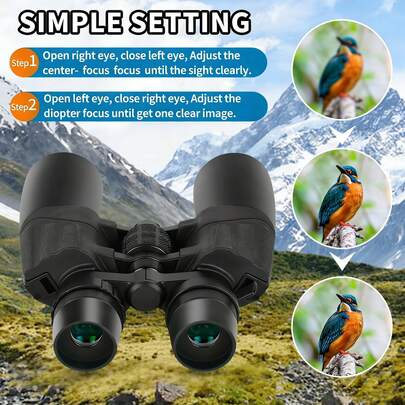 10-30x50 Zoom Binoculars For Adults High Power, Low Light Night Vision, BAK4 Prism With FMC Lens, Waterpoof, HD Professional Binoculars For Bird Watching, Hunting, Outdoor, Hiking